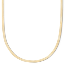 10K Solid Gold Herringbone Chain Made in Italy - 20"