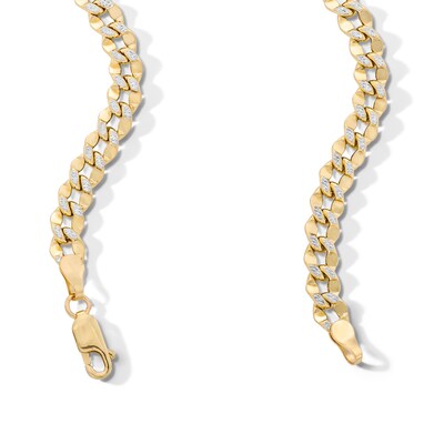 10K Hollow Gold Diamond-Cut Curb Chain Made in Italy - 22"