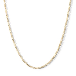 10K Solid Gold Figaro Chain Made in Italy - 20"
