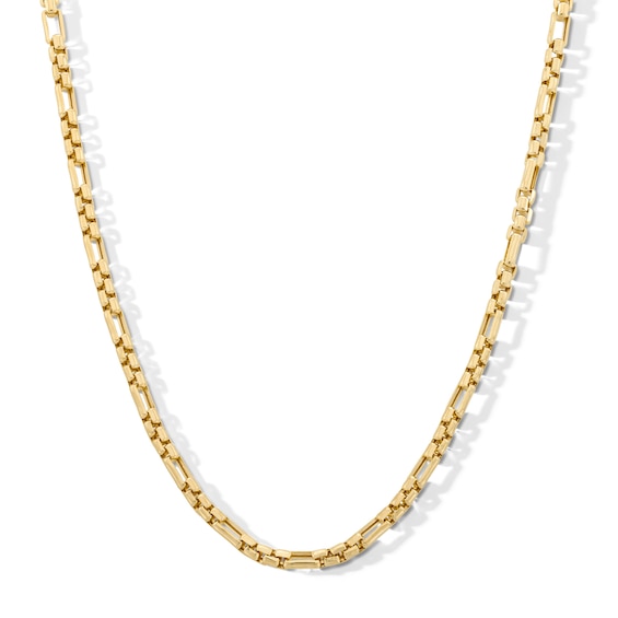 10K Hollow Gold Round Box Chain Made in Italy - 20"