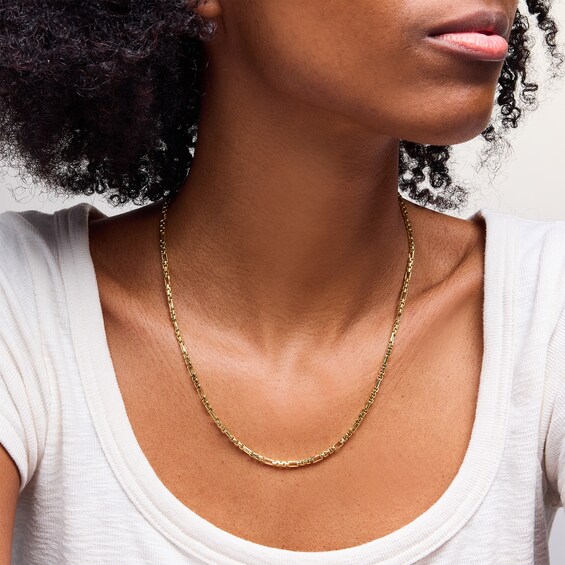 10K Hollow Gold Round Box Chain Made in Italy - 20"