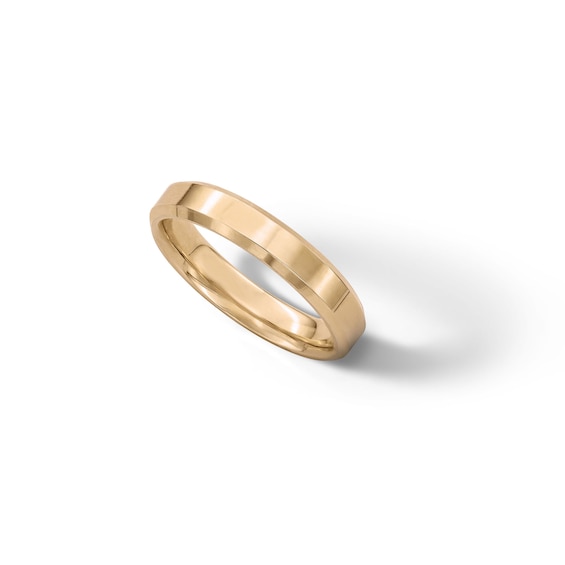 10K Gold Beveled Edge Band - Size 6