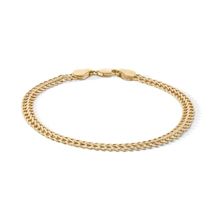 10K Hollow Gold Infinity Chain Bracelet Made in Italy - 7.5"
