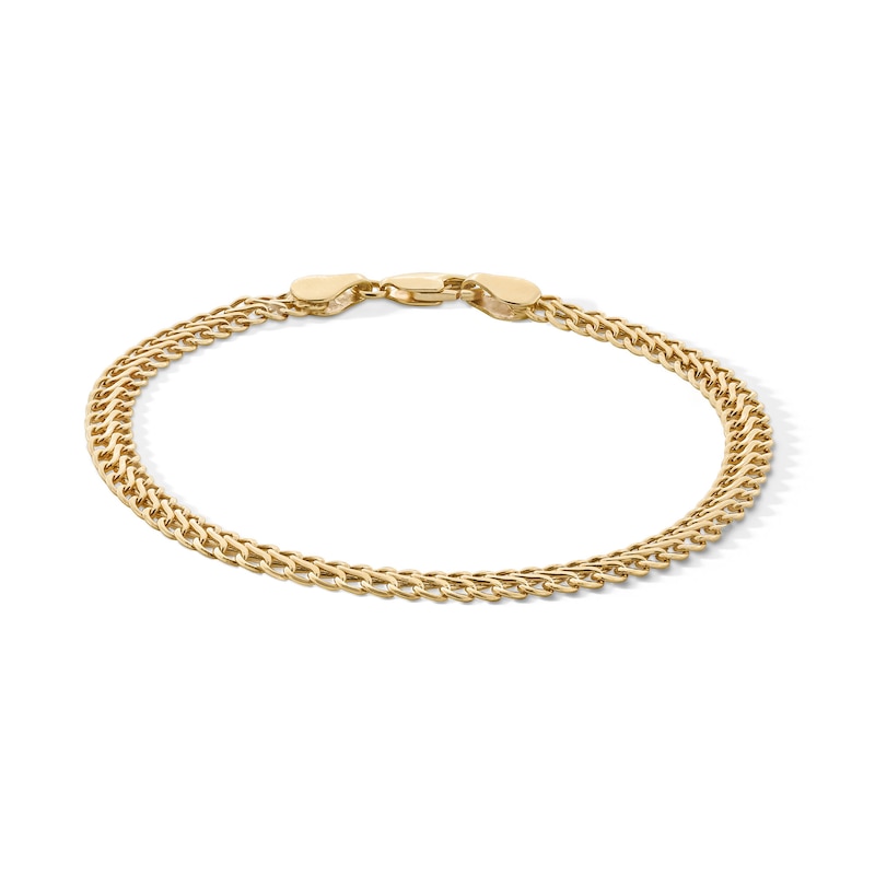 10K Hollow Gold Infinity Chain Bracelet Made in Italy - 7.5"