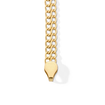 10K Hollow Gold Infinity Chain Bracelet Made in Italy - 7.5"