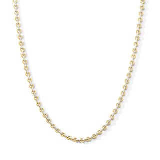 10K Hollow Gold Diamond-Cut Cable Chain Made in Italy - 18"