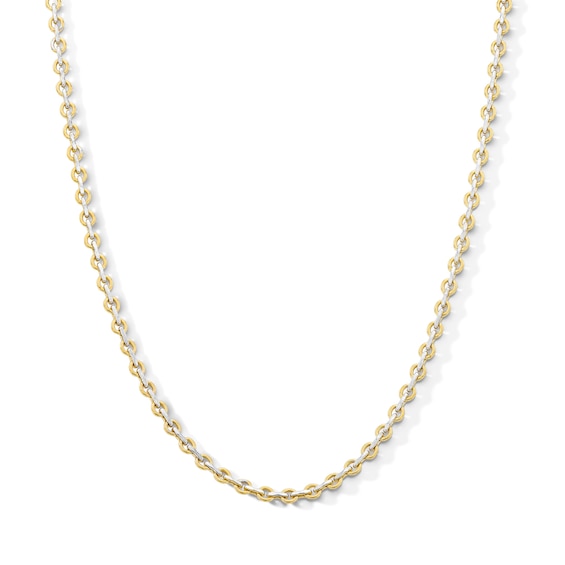 10K Hollow Gold Diamond-Cut Cable Chain Made in Italy - 18"