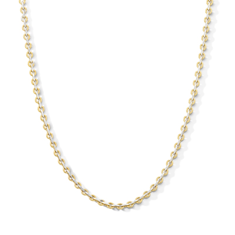 10K Hollow Gold Diamond-Cut Cable Chain Made in Italy - 18"