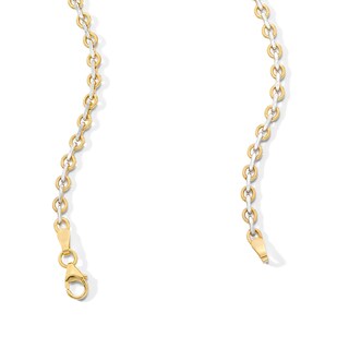 10K Hollow Gold Diamond-Cut Cable Chain Made in Italy - 18"