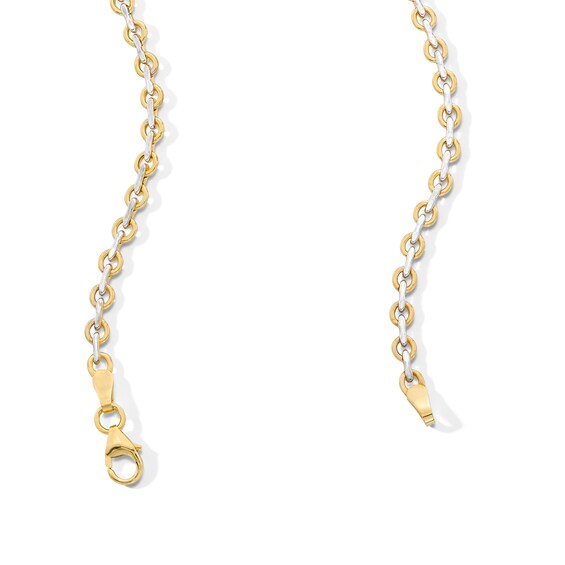 10K Hollow Gold Diamond-Cut Cable Chain Made in Italy - 18"