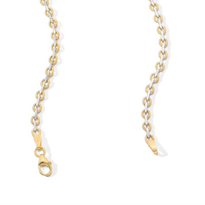 Main Image 3 of 10K Hollow Gold Diamond-Cut Cable Chain Made in Italy - 18"