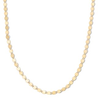 ​​​​​​​10K Solid Gold Mirror Valentino Chain Made in Italy - 20"