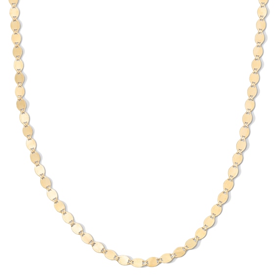 ​​​​​​​10K Solid Gold Mirror Valentino Chain Made in Italy - 20"