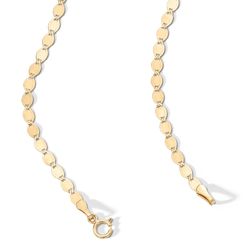 ​​​​​​​10K Solid Gold Mirror Valentino Chain Made in Italy - 20"