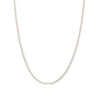 ​​​​​​​10K Solid Diamond-Cut Mariner Chain Made in Italy - 18"