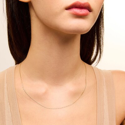 ​​​​​​​10K Solid Diamond-Cut Mariner Chain Made in Italy - 18"