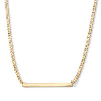 10K Hollow Gold Curb ID Chain Made in Italy - 18"