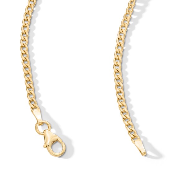 10K Hollow Gold Curb ID Chain Made in Italy - 18"