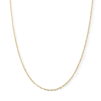 10K Solid Gold Singapore Chain Made in Italy - 18"