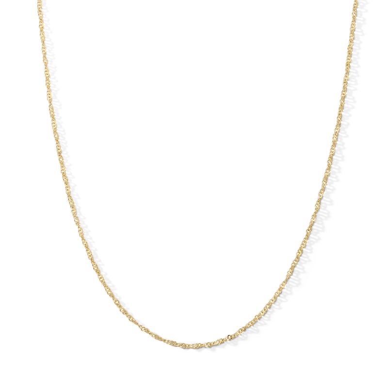 10K Solid Gold Singapore Chain Made in Italy - 18"