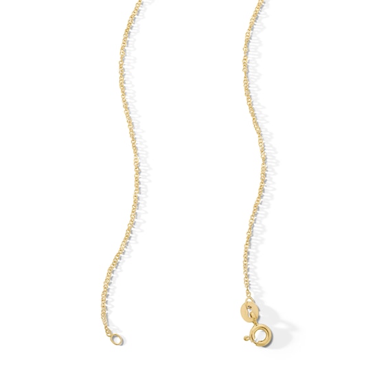 10K Solid Gold Singapore Chain Made in Italy - 18"