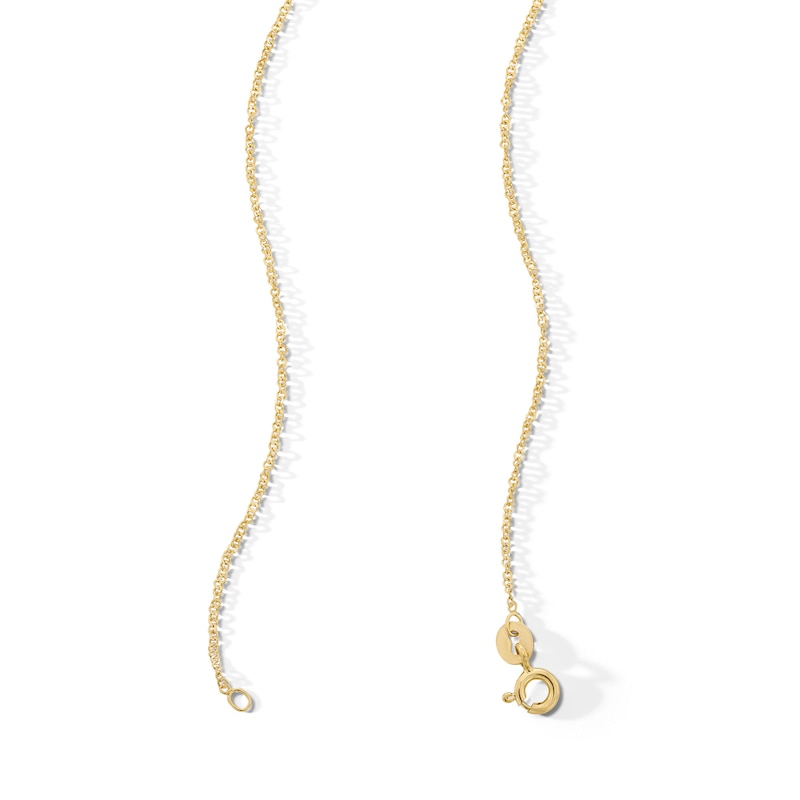 Main Image 3 of 10K Solid Gold Singapore Chain Made in Italy - 18"