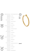 Thumbnail Image 2 of 14K Gold Simulated Opal Stud and Hoop Set - 18G 5/16"
