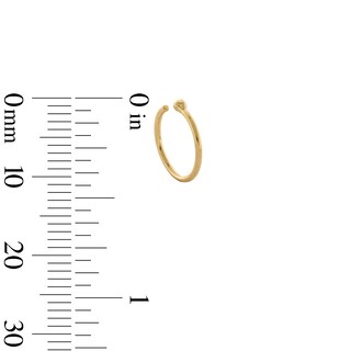 14K Gold Simulated Opal Stud and Hoop Set - 18G 5/16"