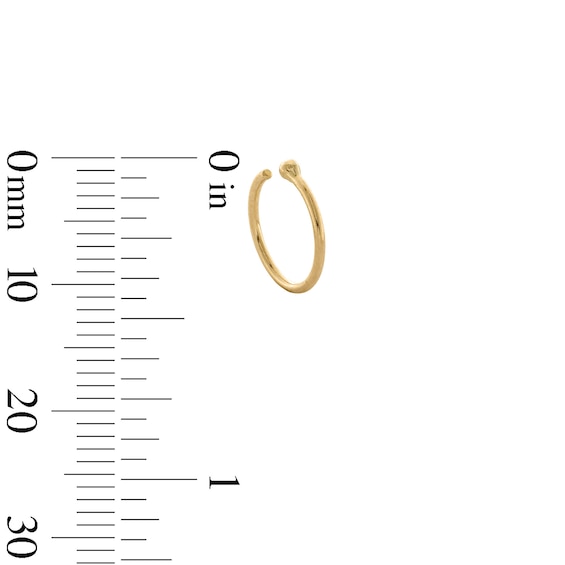 14K Gold Simulated Opal Stud and Hoop Set - 18G 5/16"