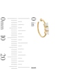 Thumbnail Image 2 of 14K Gold Simulated Opal Hoop - 18G 5/16"