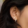 14K Gold Heart Stud - 18G 5/16"