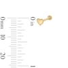 14K Gold Heart Stud - 18G 5/16"