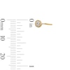 14K Gold CZ and Simulated Opal Set - 18G