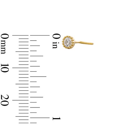 14K Gold CZ and Simulated Opal Set - 18G