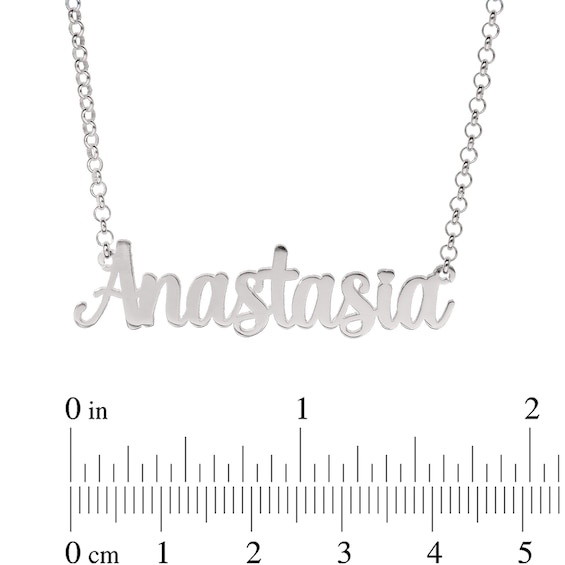 Sterling Silver Bold Script Name Pendant - 16"