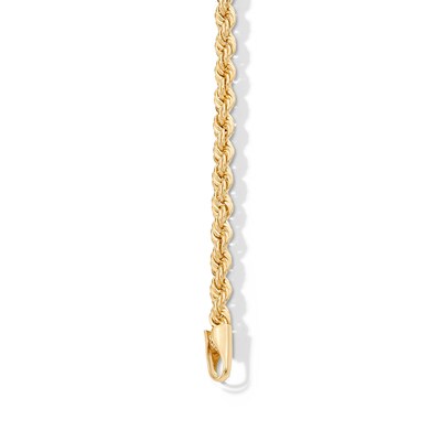 ​​​​​​​10K Hollow Gold Glitter Rope Chain Bracelet - 8"