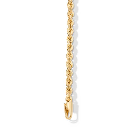 ​​​​​​​10K Hollow Gold Glitter Rope Chain Bracelet - 8"