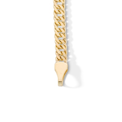 10K Semi-Solid Double Curb Chain Bracelet - 7.5"