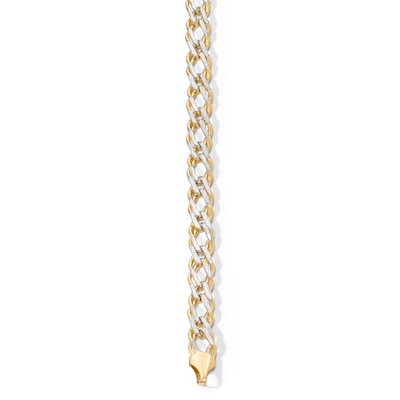 10K Semi-Solid Gold Diamond-Cut Rambo Chain Bracelet - 8.5"