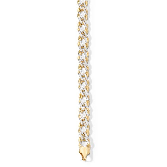 10K Semi-Solid Gold Diamond-Cut Rambo Chain Bracelet - 8.5"