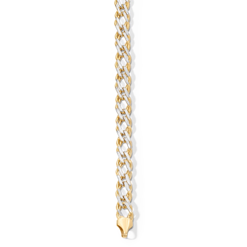 Main Image 2 of 10K Semi-Solid Gold Diamond-Cut Rambo Chain Bracelet - 8.5"