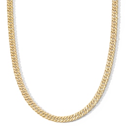 10K Semi-Solid Gold Double Curb Chain - 22"