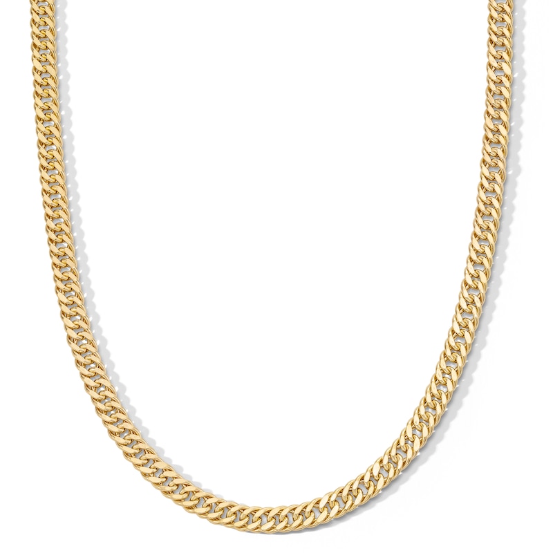 10K Semi-Solid Gold Double Curb Chain - 22"