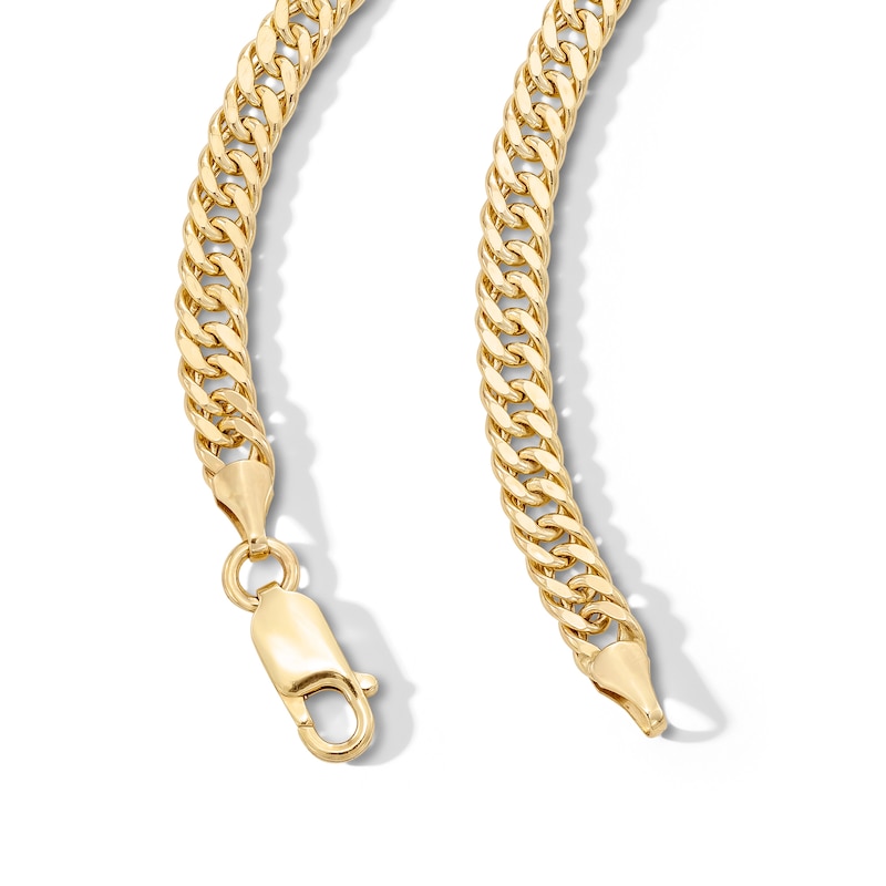 Main Image 4 of 10K Semi-Solid Gold Double Curb Chain - 22"