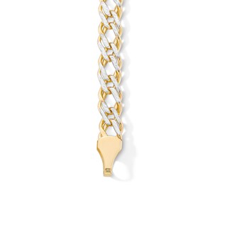 10K Semi-Solid Gold Diamond-Cut Rambo Chain Bracelet - 7.5"
