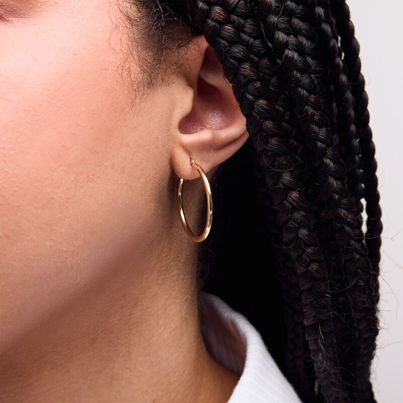 Main Image 2 of 14K Hollow Gold Hoops