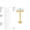 Thumbnail Image 2 of Yellow Ion Plated Simulated Opal and CZ Floating Belly Button Ring - 14G 7/16"