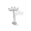 Thumbnail Image 1 of Stainless Steel CZ Marquise Floating Belly Button Ring - 14G 7/16"