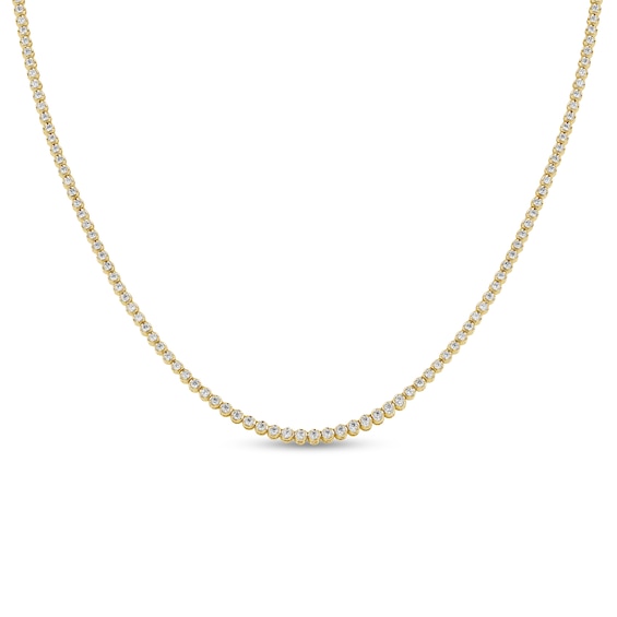 10K Gold 5 CT. T.W. Lab-Grown Diamond Tennis Necklace