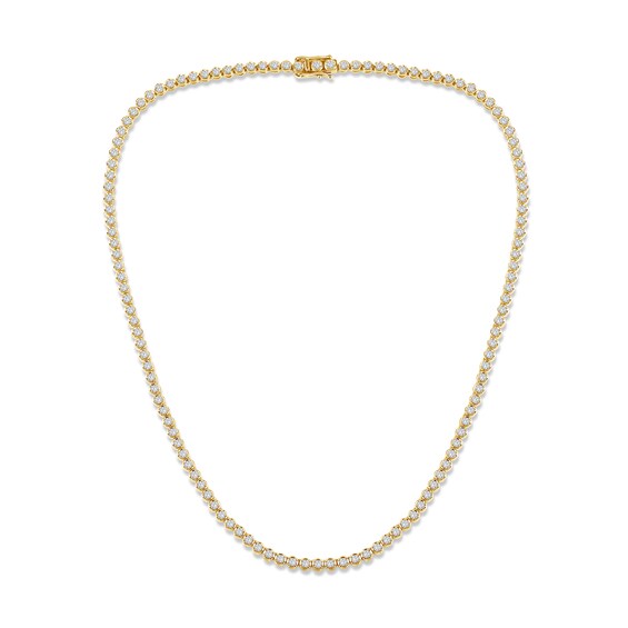 10K Gold 5 CT. T.W. Lab-Grown Diamond Tennis Necklace